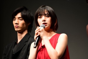 『貞子』完成披露試写会イベントに登場した池田エライザ
