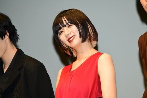 『貞子』完成披露試写会イベントに登場した池田エライザ