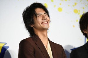 映画『チア男子!!』初日舞台挨拶に登壇した中尾暢樹