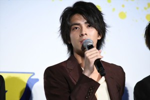 映画『チア男子!!』初日舞台挨拶に登壇した中尾暢樹