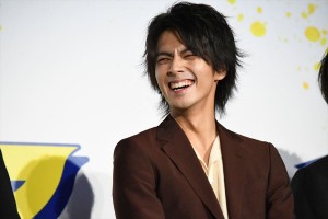 映画『チア男子!!』初日舞台挨拶に登壇した中尾暢樹