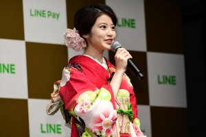 「LINE・LINE Pay 記者発表会」に登場した今田美桜