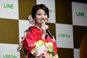 「LINE・LINE Pay 記者発表会」に登場した今田美桜