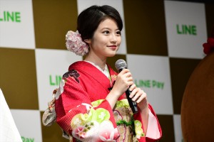 「LINE・LINE Pay 記者発表会」に登場した今田美桜