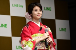 「LINE・LINE Pay 記者発表会」に登場した今田美桜