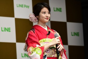 「LINE・LINE Pay 記者発表会」に登場した今田美桜