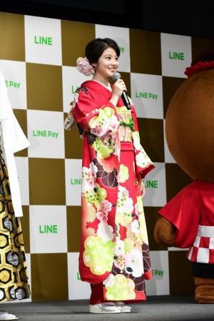 「LINE・LINE Pay 記者発表会」に登場した今田美桜