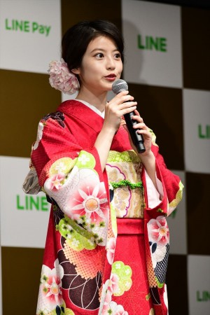 「LINE・LINE Pay 記者発表会」に登場した今田美桜