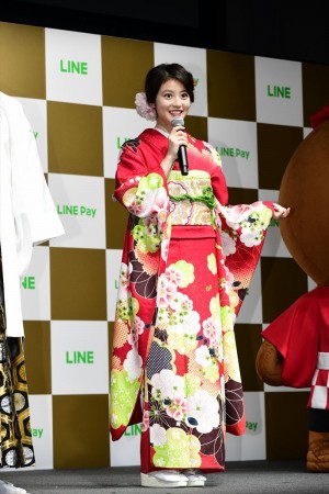 「LINE・LINE Pay 記者発表会」に登場した今田美桜