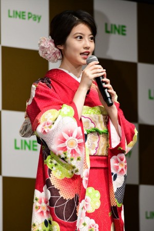 「LINE・LINE Pay 記者発表会」に登場した今田美桜