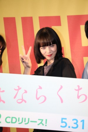 『さよならくちびる』公開直前イベントに登場した小松菜奈