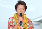 JAL新特別塗装機「ARASHI HAWAII JET」のお披露目会に登場した大野智