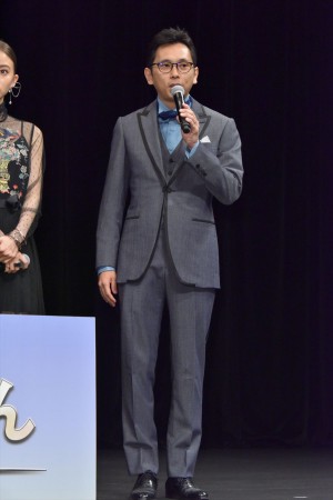 映画『劇場版 ファイナルファンタジーXIV 光のお父さん』完成披露試写会に登場した山本清史監督（ゲームパート監督）