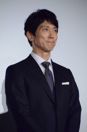 映画『空母いぶき』初日舞台挨拶に登壇した佐々木蔵之介