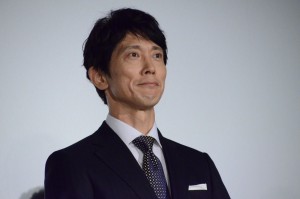 映画『空母いぶき』初日舞台挨拶に登壇した佐々木蔵之介