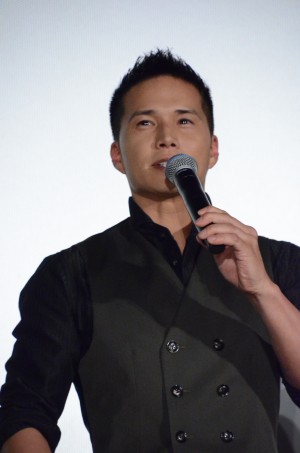 映画『空母いぶき』初日舞台挨拶に登壇した市原隼人