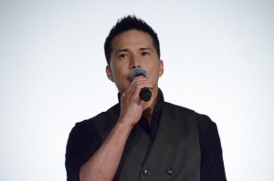 映画『空母いぶき』初日舞台挨拶に登壇した市原隼人