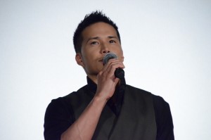 映画『空母いぶき』初日舞台挨拶に登壇した市原隼人