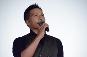 映画『空母いぶき』初日舞台挨拶に登壇した市原隼人