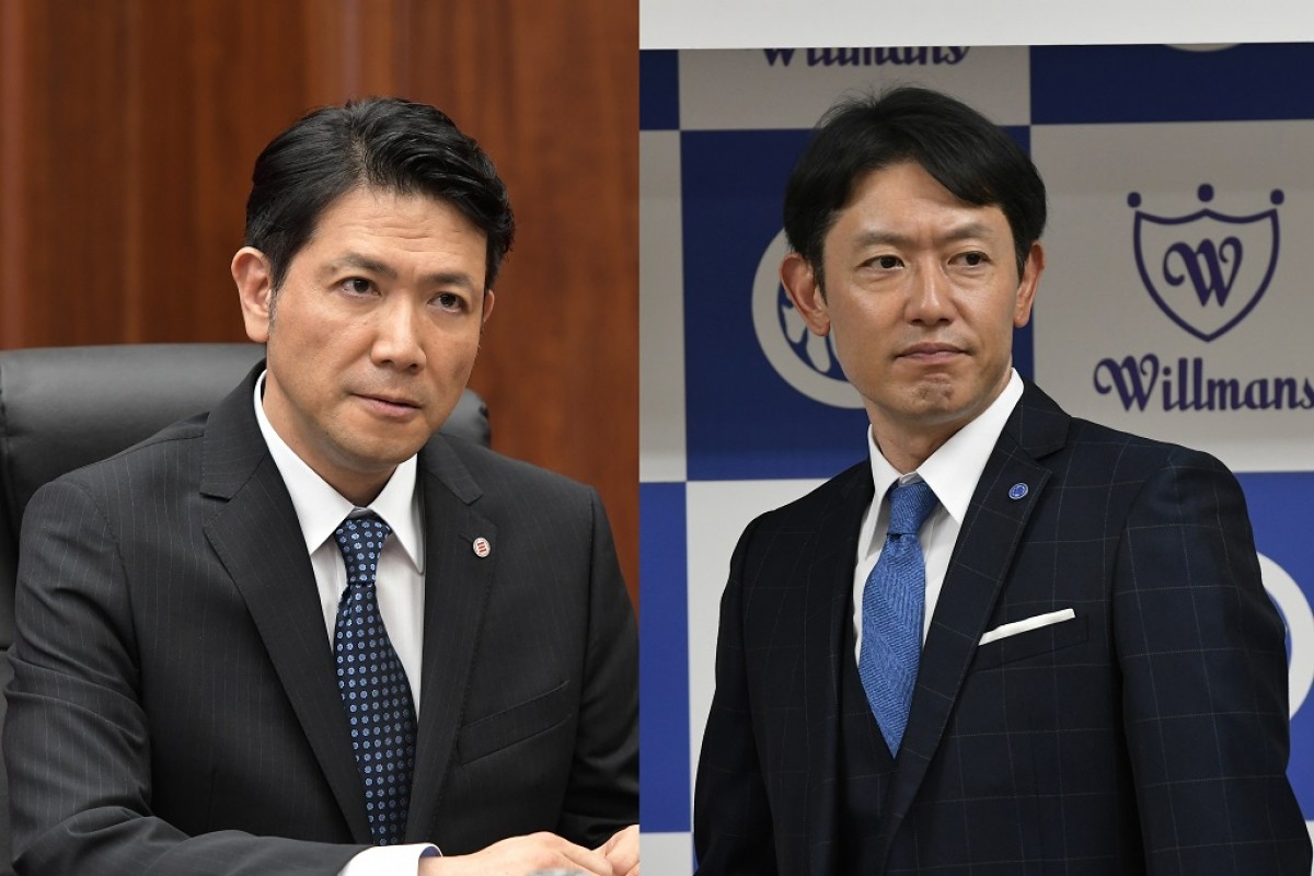『集団左遷!!』に出演する別所哲也(左)と第7話ゲストの筒井道隆(右)