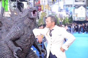 『ゴジラ　キング・オブ・モンスターズ』ゴジラカーペットイベントに登場した渡辺謙