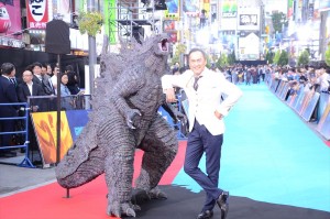 『ゴジラ　キング・オブ・モンスターズ』ゴジラカーペットイベントに登場した渡辺謙
