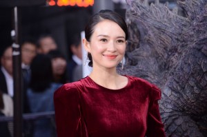 『ゴジラ　キング・オブ・モンスターズ』ゴジラカーペットイベントに登場したチャン・ツィイー