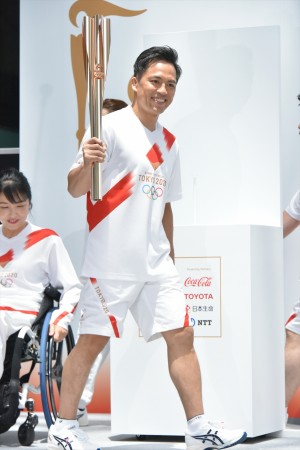 「東京 2020 オリンピック聖火リレー イベント」に登場した野村忠宏