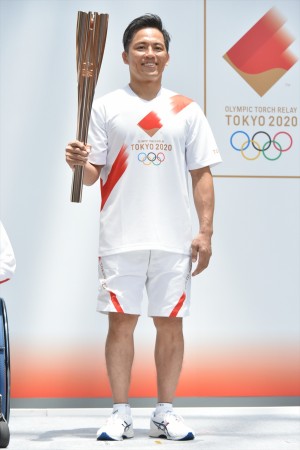 「東京 2020 オリンピック聖火リレー イベント」に登場した野村忠宏