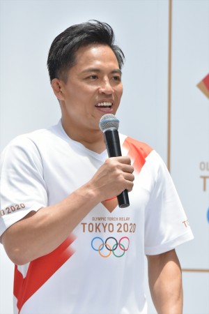 「東京 2020 オリンピック聖火リレー イベント」に登場した野村忠宏