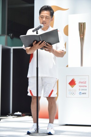 「東京 2020 オリンピック聖火リレー イベント」に登場した野村忠宏