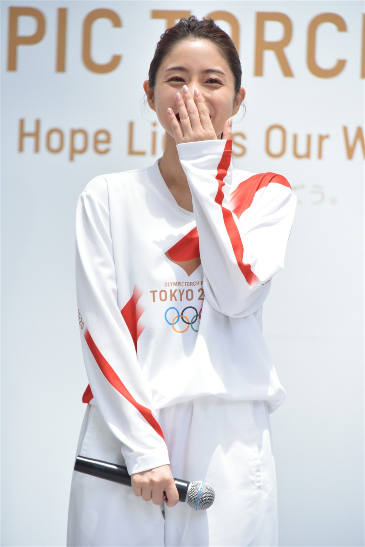 石原さとみ「目標があるということは生きる希望になる」　聖火リレーセレモニーのスピーチに感動の声