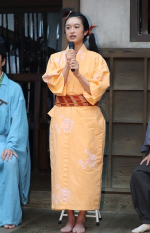 門脇麦、大河ドラマ『麒麟がくる』クランクイン取材会に登場