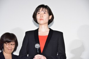 『新聞記者』完成披露上映会に登場したシム・ウンギョン