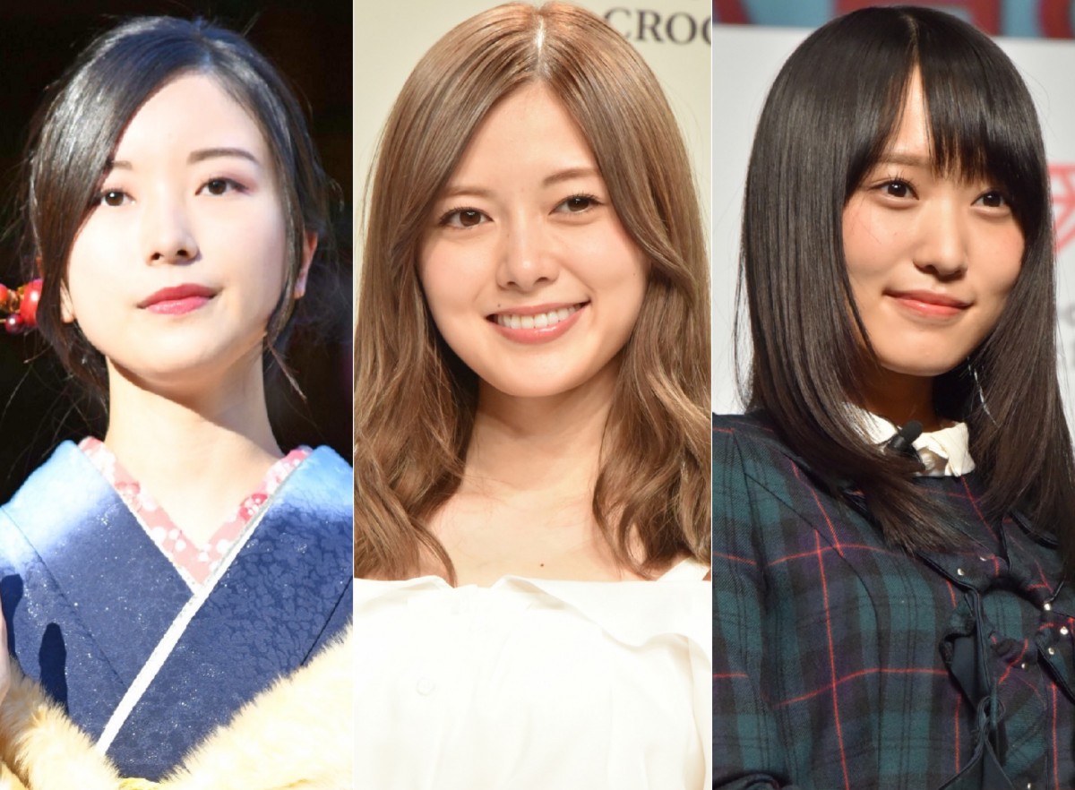 （左から）佐々木琴子、白石麻衣、菅井友香