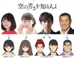 『空の青さを知る人よ』に出演する（左から）若山詩音、吉岡里帆、吉沢亮、松平健