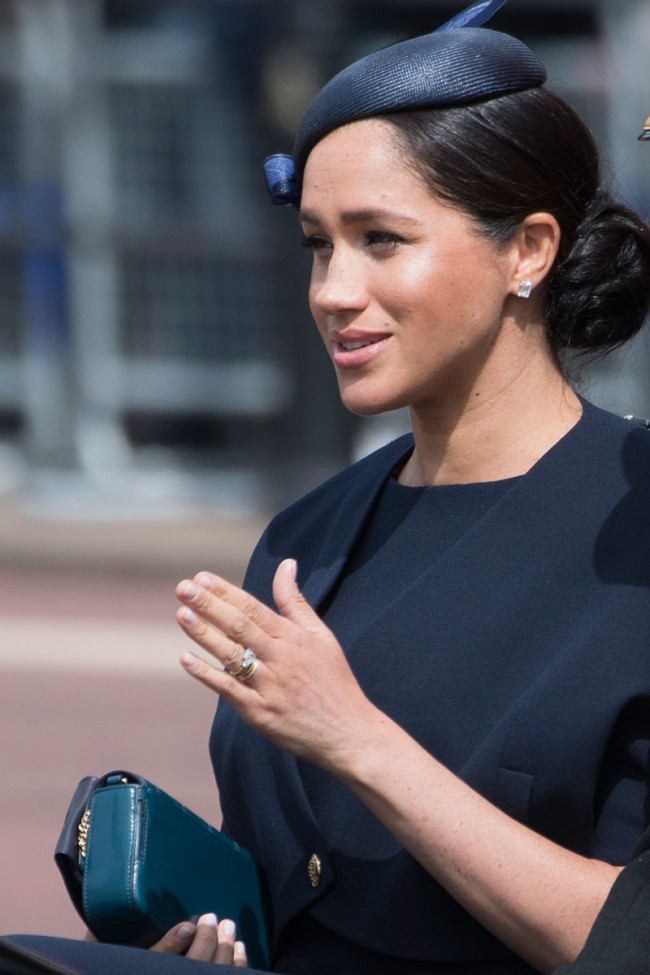 メーガン妃、the Trooping the Colour ceremony to mark Queen Elizabeth II’s 93rd birthday in London， Britain， on June 8， 2019.