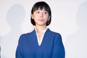 映画『潤一』公開記念舞台挨拶に登場した夏帆