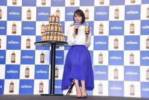 広瀬アリス、『ジョージア ジャパンクラフトマン 微糖』発売記念イベントに登場