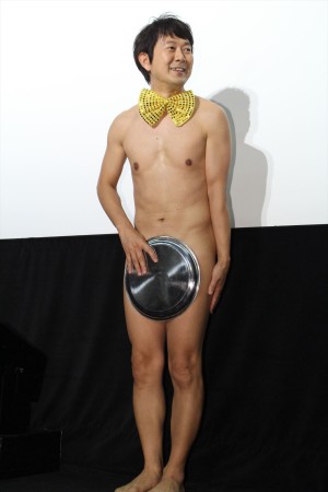 映画『こはく』完成披露上映会・舞台挨拶に登場した大橋彰（アキラ100％）