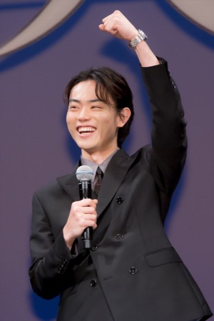 映画『アルキメデスの大戦』完成披露試写会に登壇した菅田将暉