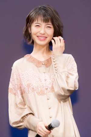 映画『アルキメデスの大戦』完成披露試写会に登壇した浜辺美波