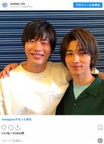 田中圭＆横浜流星のイケメン2ショット ※『あなたの番です』インスタグラム