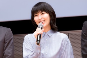 『ノーサイド・ゲーム』プレミアム試写会＆制作発表イベントに出席した松たか子