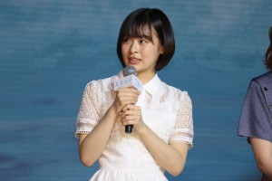 映画『天気の子』製作報告会見に登場した森七菜