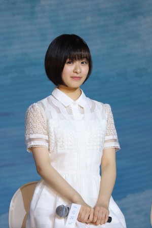 映画『天気の子』製作報告会見に登場した森七菜