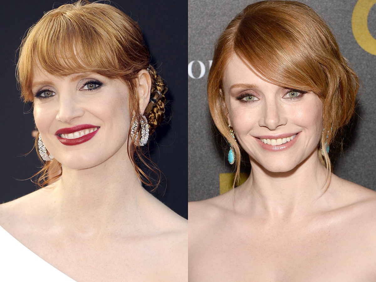 たしかに似てる? ジェシカ・チャステイン(左)とロン・ハワード監督の娘ブライス・ダラス・ハワード