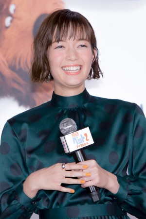 『ペット２』ジャパンプレミアに登壇した佐藤栞里