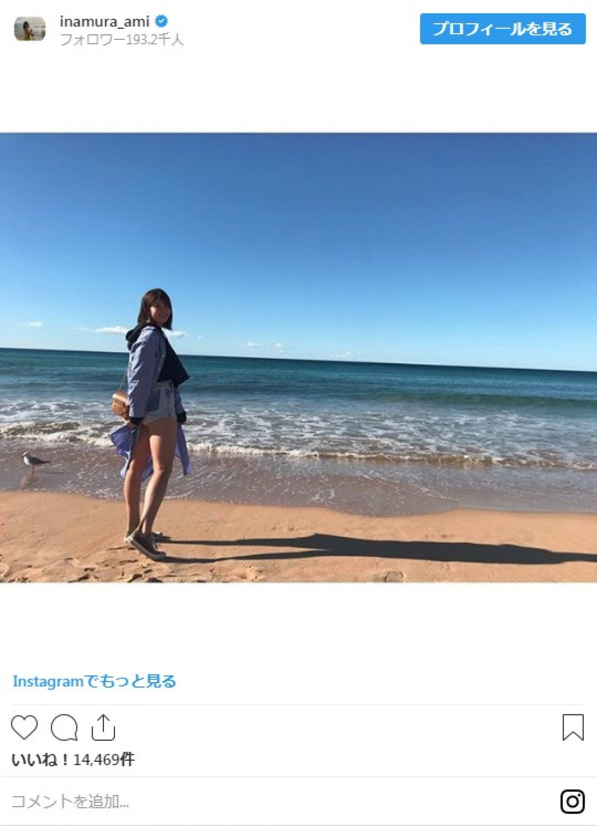 稲村亜美、“象”に乗って美脚を披露 「脚が長すぎ！」の声