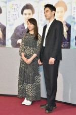 BS時代劇『螢草 菜々の剣』記者会見に登場した清原果耶、町田啓太